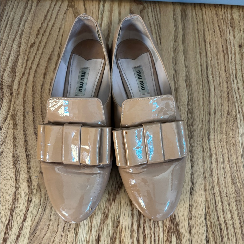 Miu miu patent mules